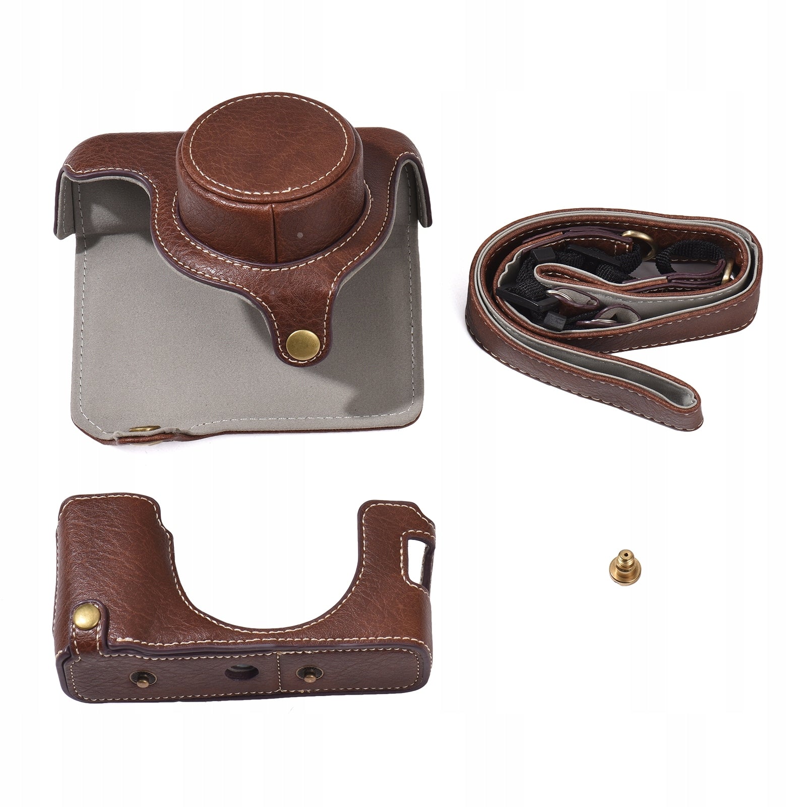 PORTABLE CAMERA CASE LQ LEATHER CAMERA CARRYING BAG Model 1816IOHM