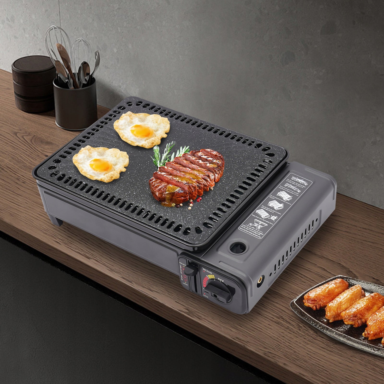 PORTABLE CAMPING GRILL GAS STOVE BUTANE GAS STOVE FOR CAMPING Number of burners 1