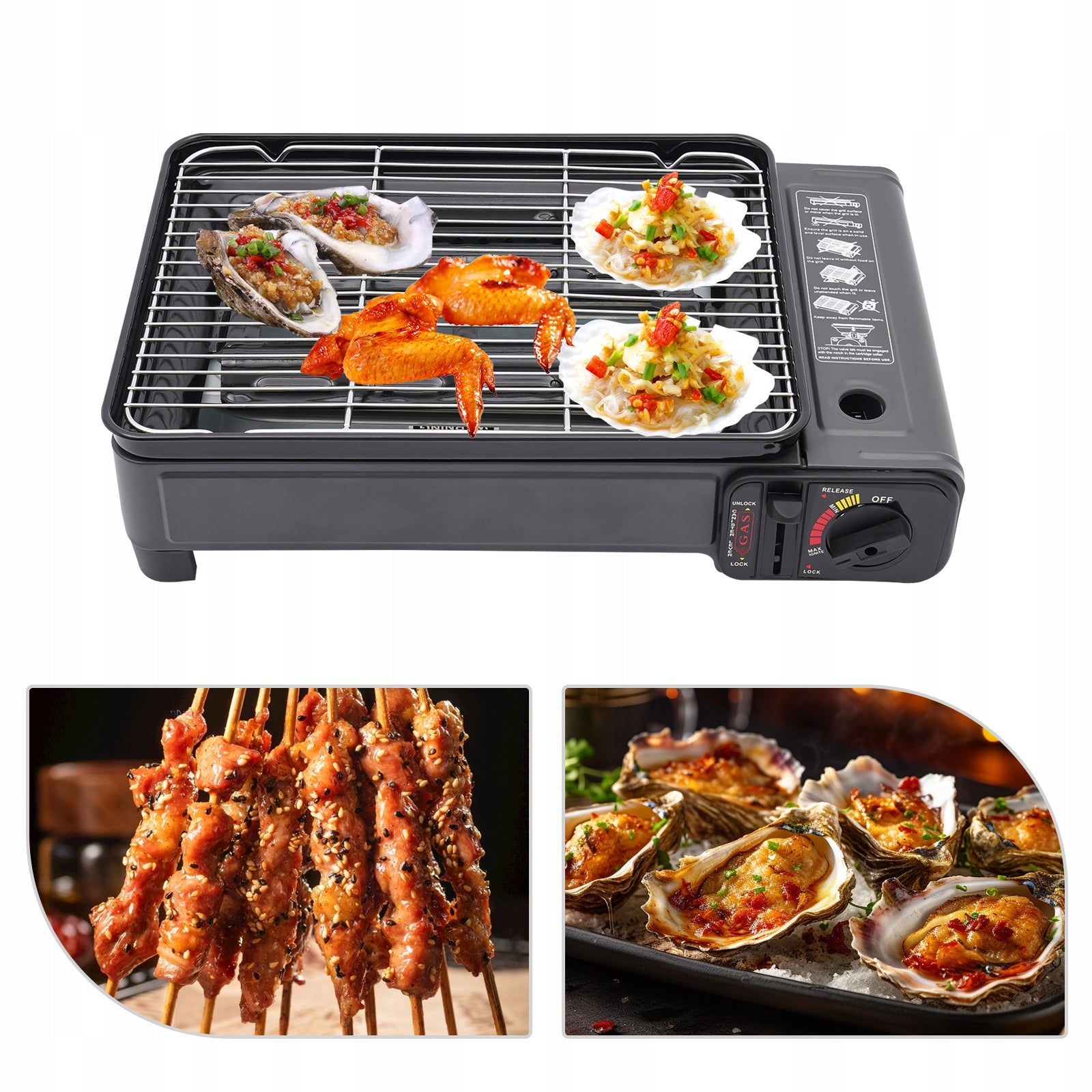 PORTABLE CAMPING GRILL GAS STOVE BUTANE GAS STOVE FOR CAMPING Packaging status original