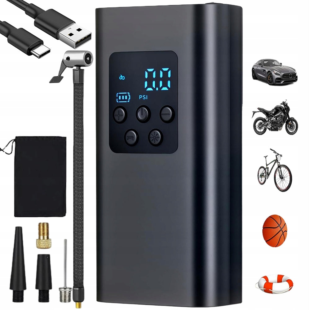 PORTABLE CAR COMPRESSOR BATTERY ELECTRIC BICYCLE WHEEL PUMP