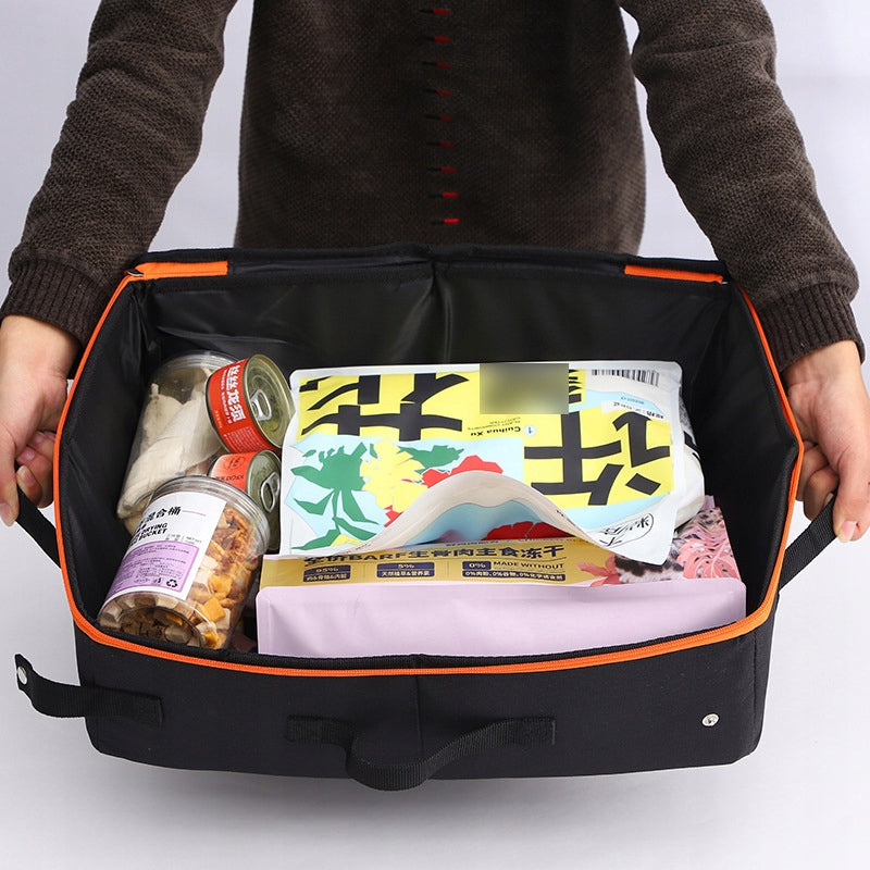 PORTABLE CAT DOG TRAVEL LITTER BOX WITH LID FOLDING SET Color black