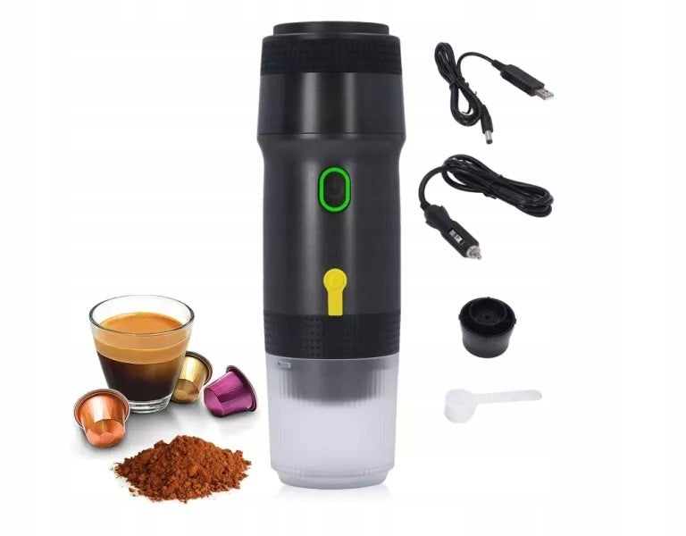 PORTABLE COFFEE MAKER, 3 IN 1 20BAR USB CAR CHARGER