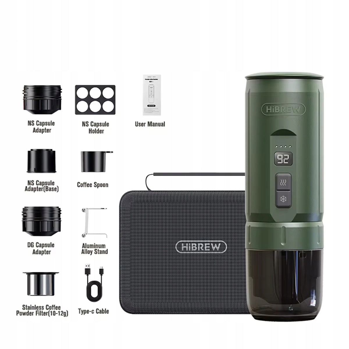 PORTABLE COFFEE MAKER HiBREW H4C 20BAR USB CAMPING AUTO Manufacturer code PRZENOŚNY EKSPRES