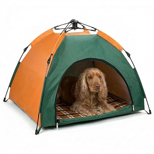PORTABLE DOG TENT OUTDOOR DOG HOUSE FOR HOME gift included