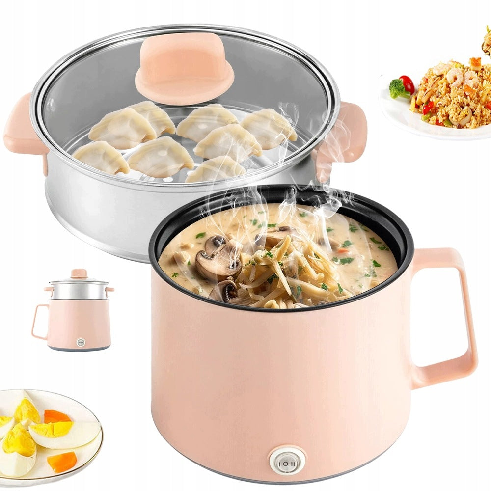 PORTABLE DOUBLE LAYER ELECTRIC POT 220V WITH HEATING FUNCTION