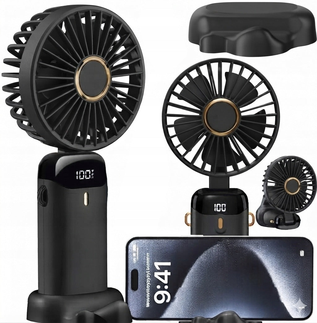 PORTABLE FAN DESK FAN QUIET POWERFUL 5 MODES PER BATTERY