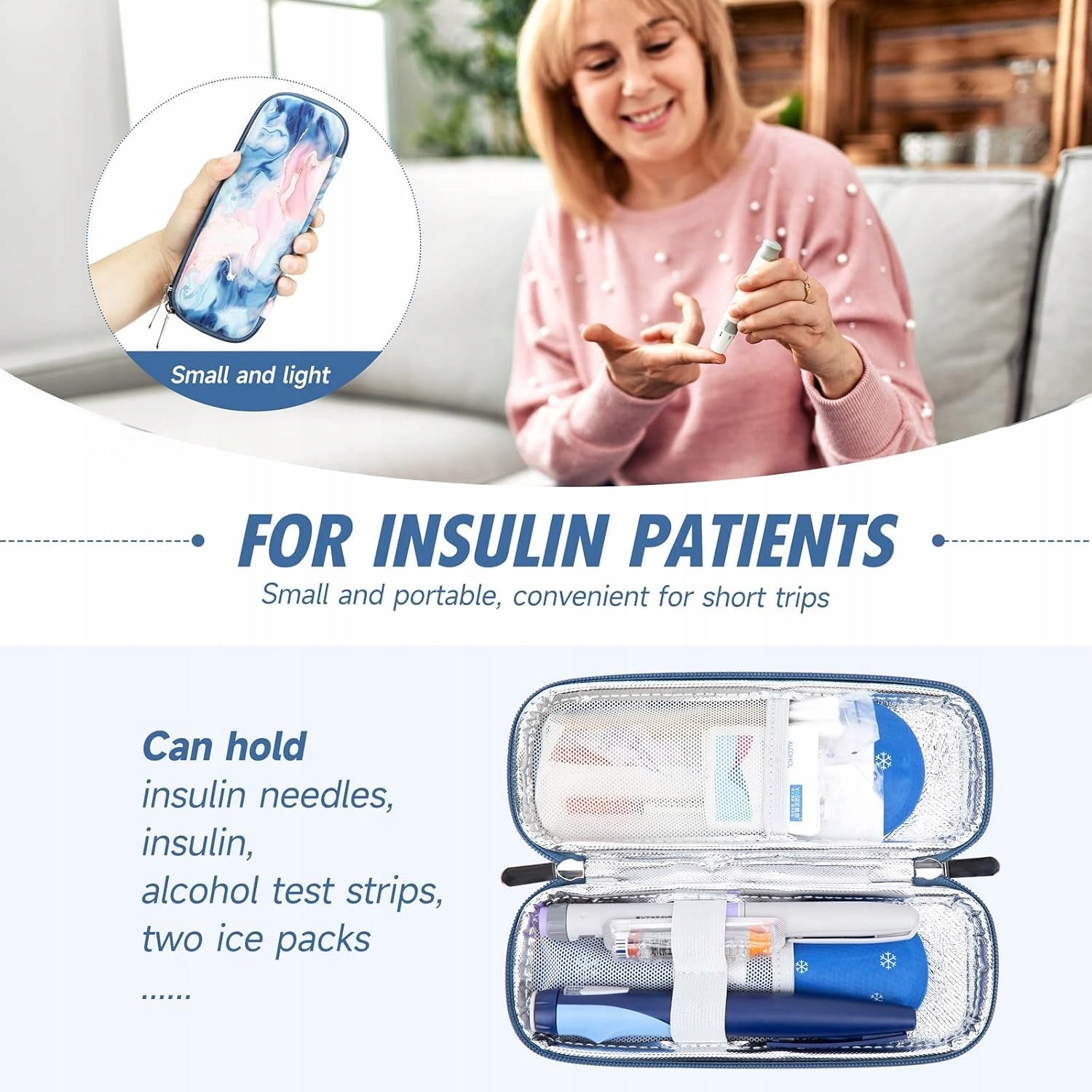 PORTABLE INSULIN COOLING BAG WITH THERMOACTIVE CARTRIDGES Medical device no