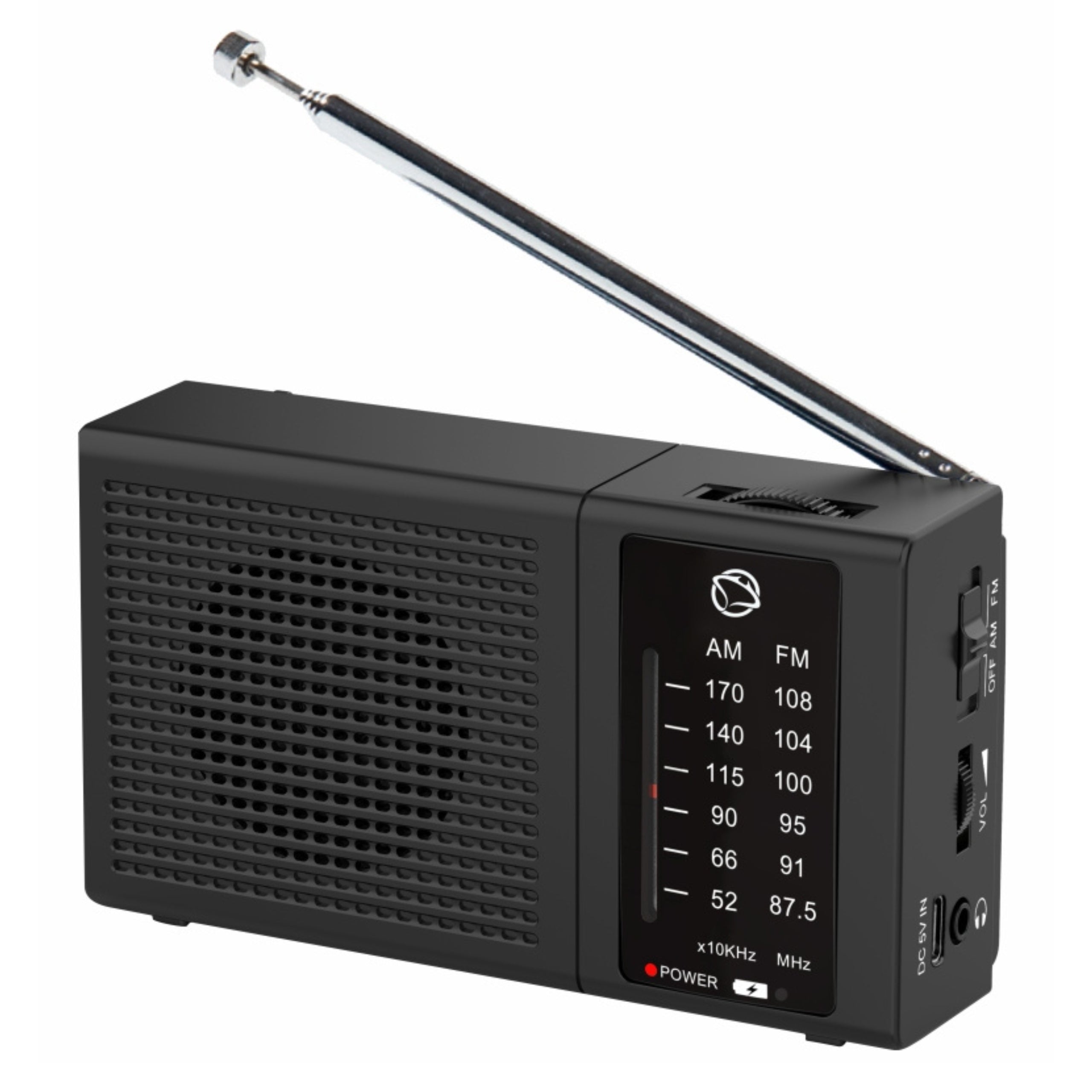 PORTABLE KITCHEN CONSTRUCTION RADIO AM/FM RECHARGEABLE USB-C minijack Manta