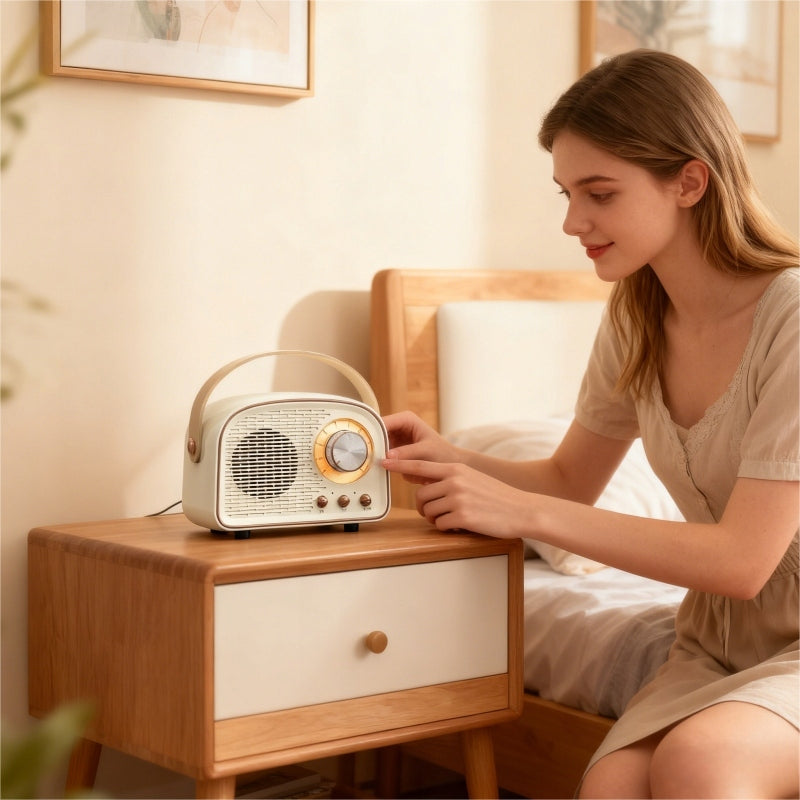 PORTABLE KITCHEN RADIO FM BLUETOOTH RETRO USB SD AUX MP3 FOR BATTERY Manufacturer code YYH-525
