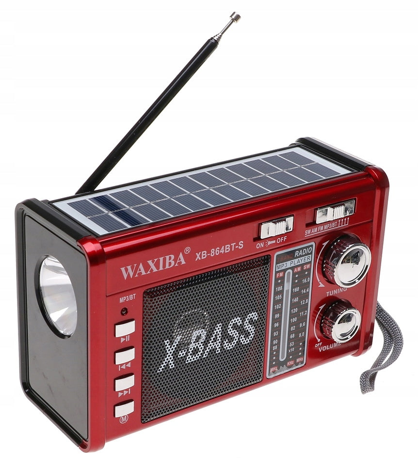 PORTABLE KITCHEN RADIO SOLAR Speaker Flashlight Bluetooth Solar 1263