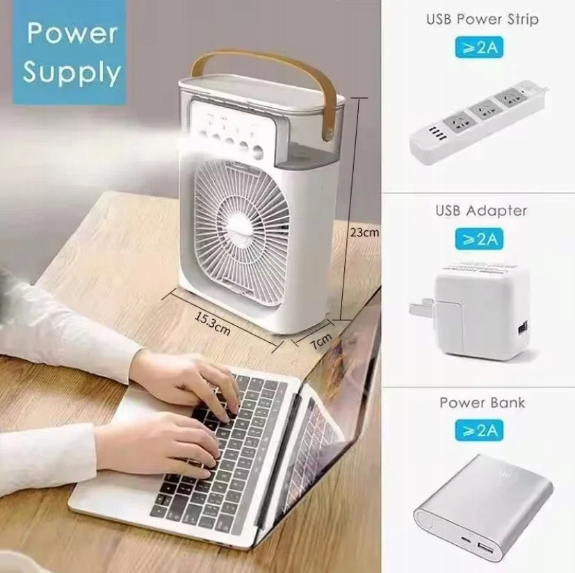 PORTABLE MINI FAN 3 in 1 AIR CONDITIONER WITH HUMIDIFIER XDH AIR COOLER Brand no brand