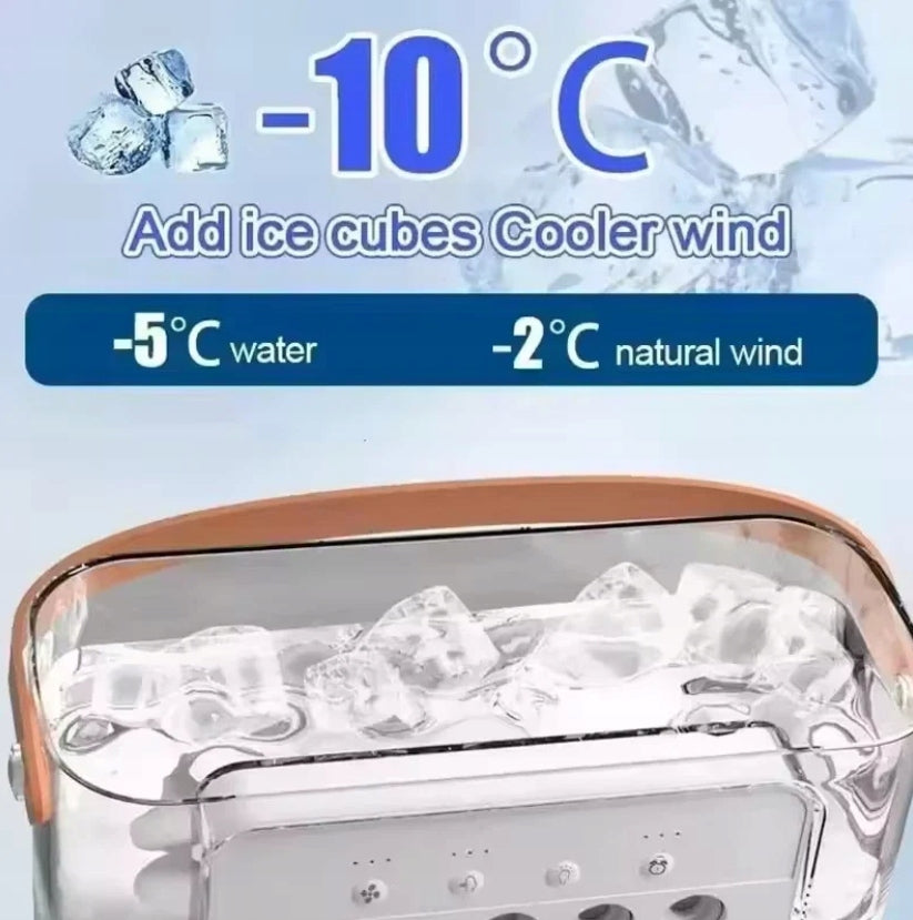 PORTABLE MINI FAN 3 in 1 AIR CONDITIONER WITH HUMIDIFIER XDH AIR COOLER Dominant color white
