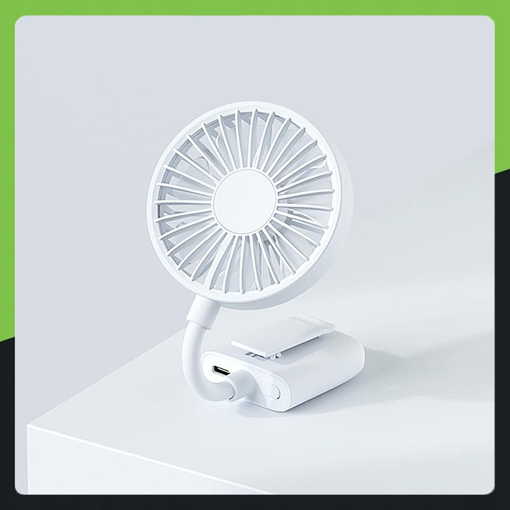 PORTABLE MINI FAN USB DESK FAN HANDHELD CLIP QUIET FOR OFFICE Packaging status original