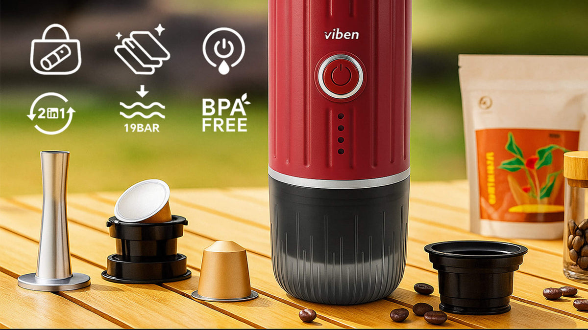 PORTABLE MINI GROUND CAPSULE COFFEE MAKER HEATS WATER 19 BAR 100W Brand no brand
