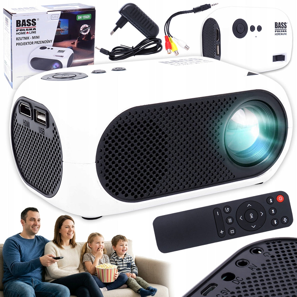 PORTABLE MINI MOBILE PROJECTOR 1920x1080 LED 13 - 100" 2500lm