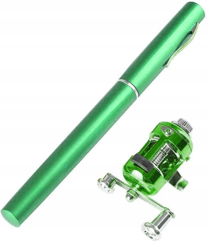 PORTABLE MINI ROD PEN ALUMINUM REEL FISHING