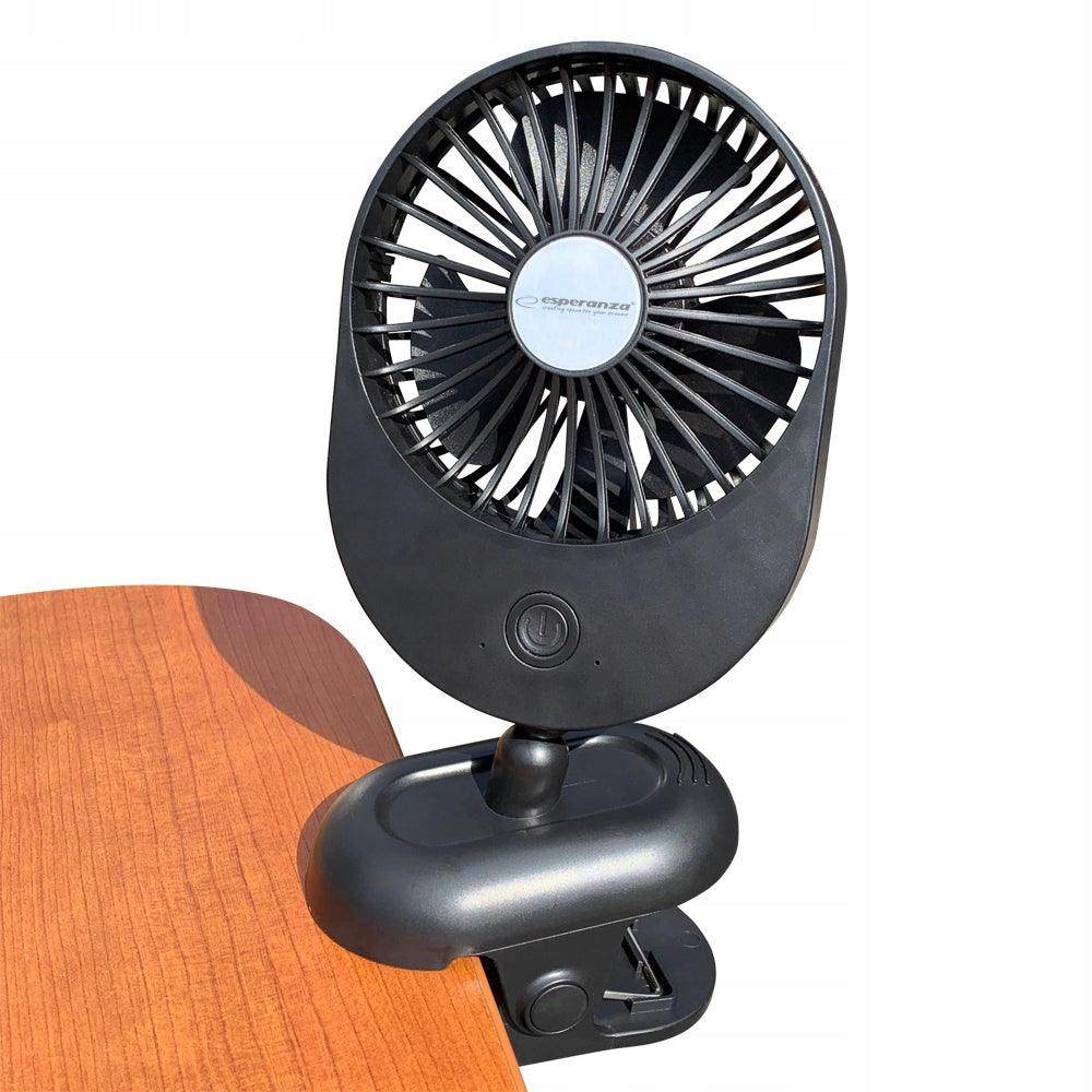 PORTABLE MINI USB DESK FAN ESPERANZA FORCED WITH CLIP Packaging status original