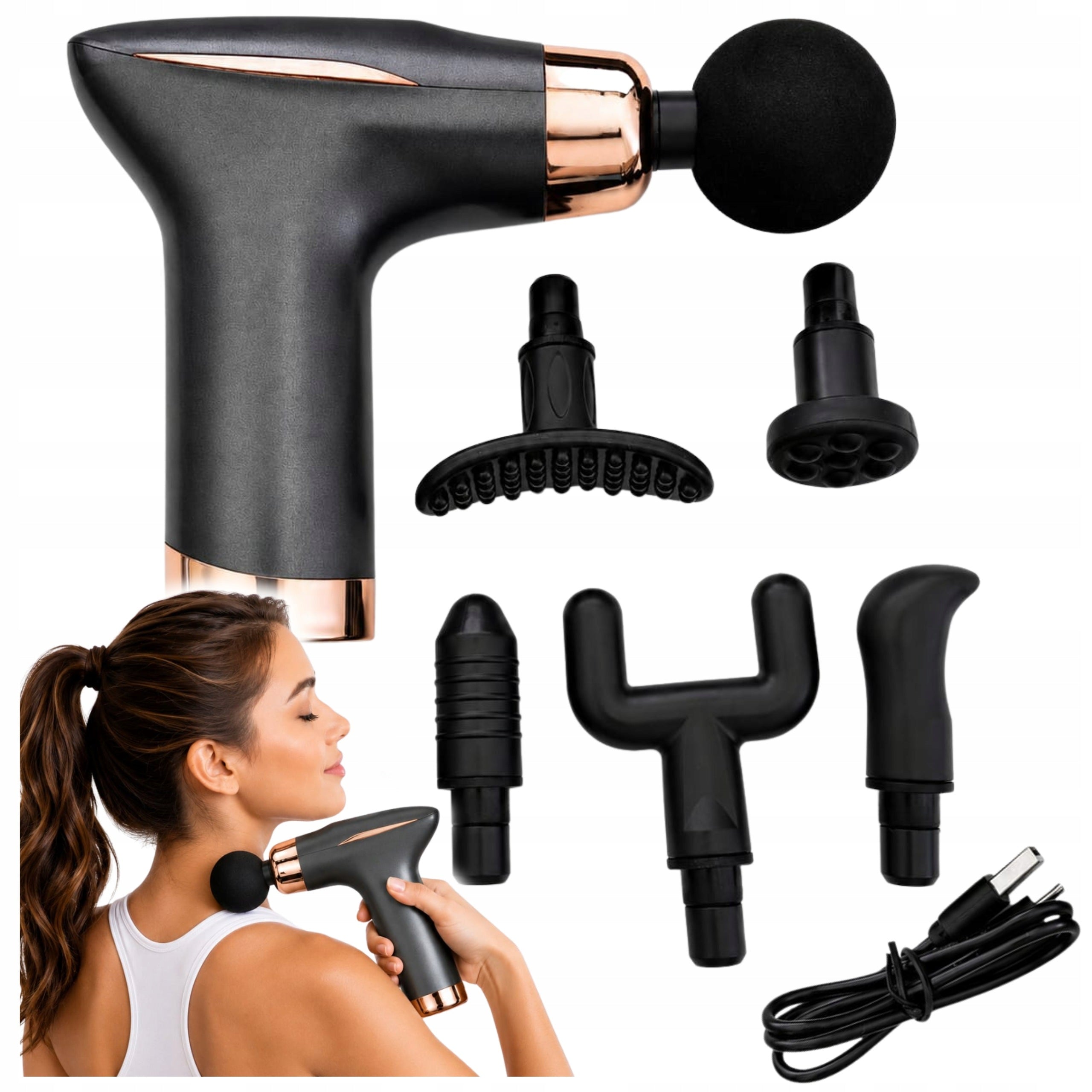 PORTABLE NECK MASSAGER 4D WIRELESS SMART TOUCH ANTI-CELLULITE