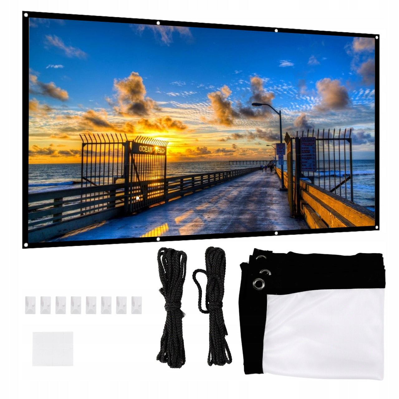 PORTABLE PROJECTION SCREEN 120 INCH 16:9 FOR PROJECTOR 266X149CM