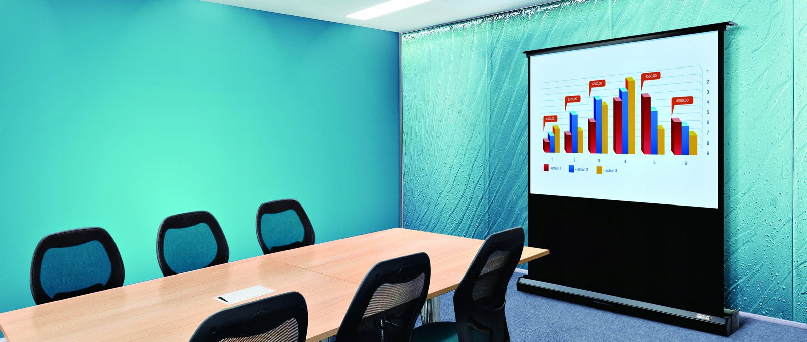 PORTABLE PROJECTION SCREEN SUPREMASCREEN LIBRA X 177x99 Matt White Brand SUPREMA