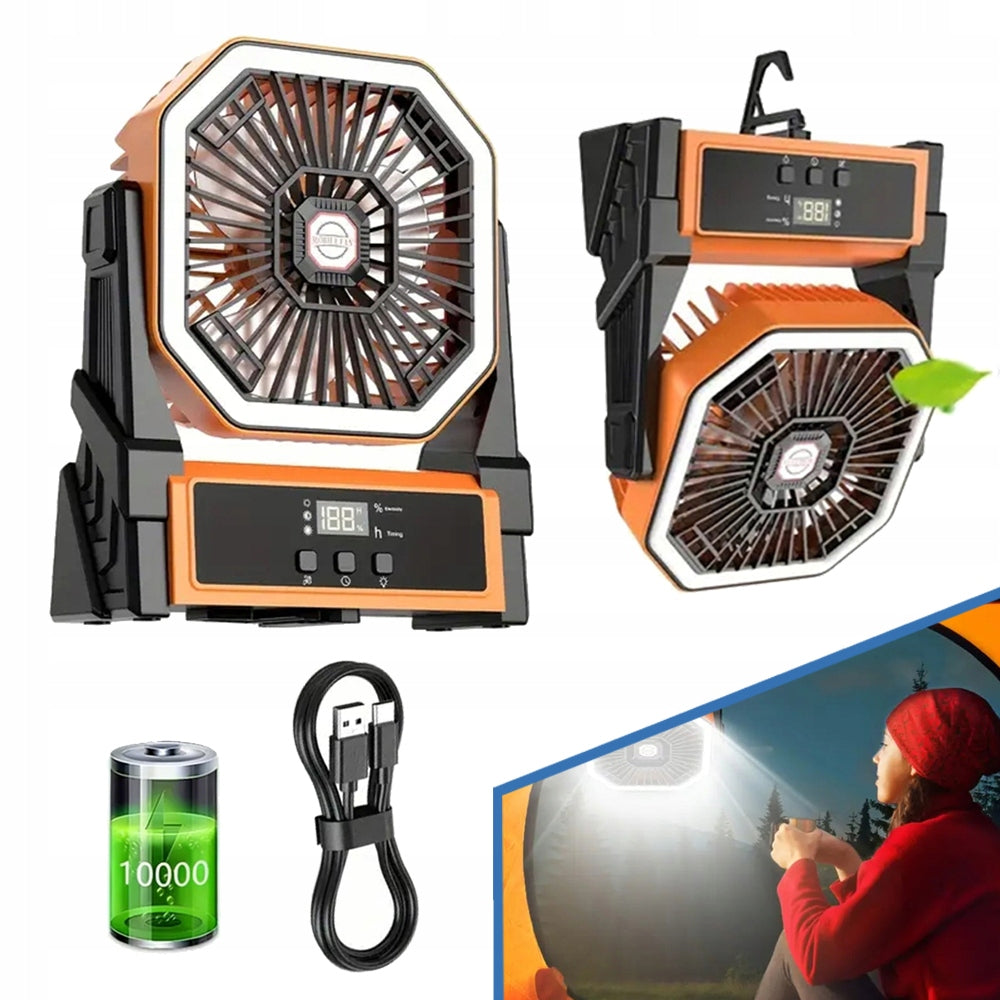 PORTABLE QUIET CAMPING FAN FOLDING 4 SPEEDS FOR TENT
