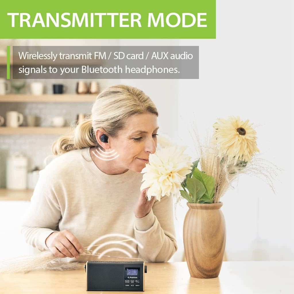 PORTABLE RADIO FM BLUETOOTH 4IN1 CARD SD BATTERY 8H Model A1
