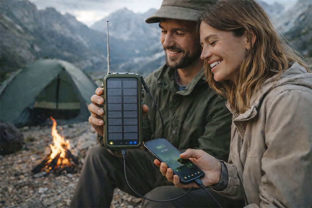 PORTABLE RADIO for solar crank dynamo POWERBANK 16000mAh Bluetooth PD20W Manufacturer code Radio awaryjne z powerbankiem 16000mAh Hawk