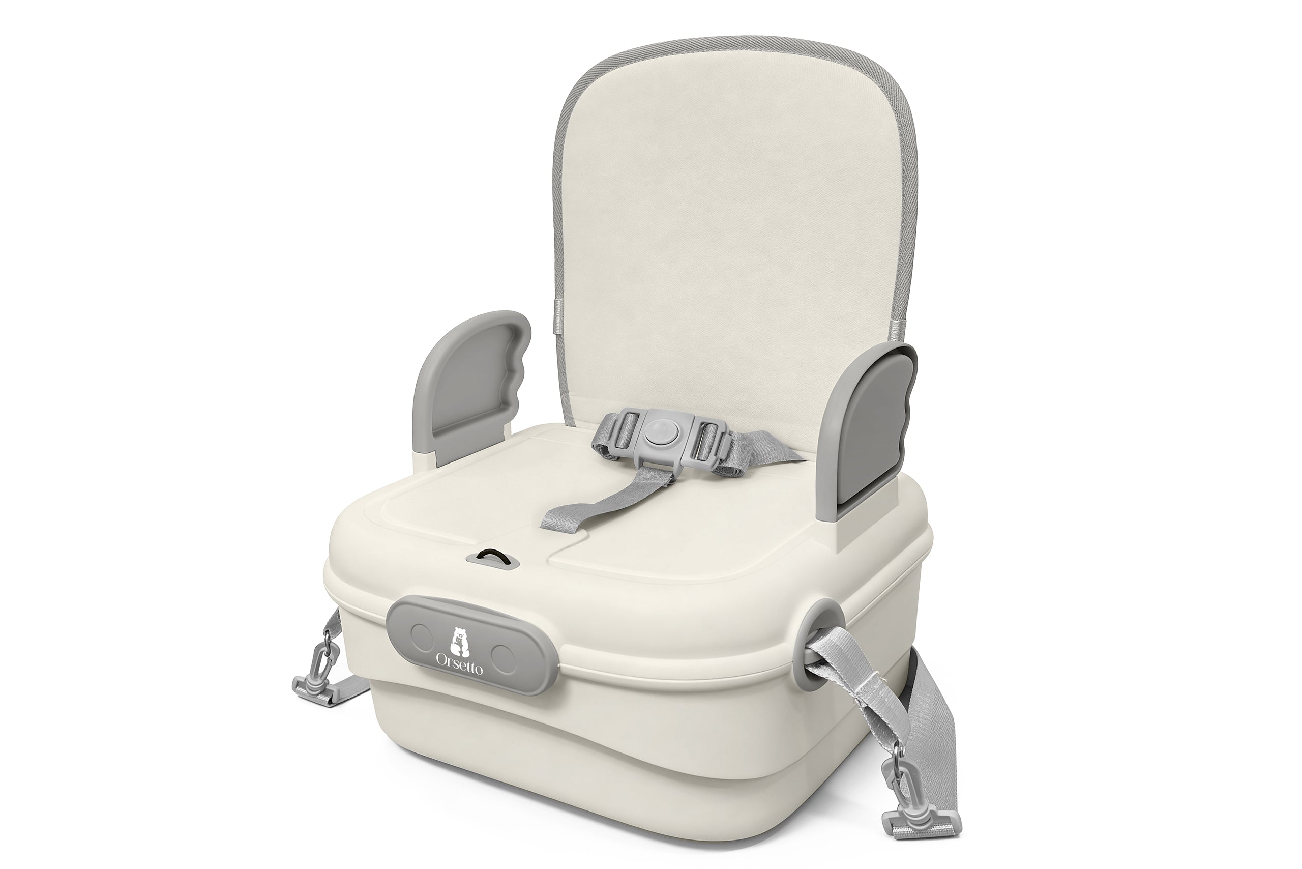 PORTABLE RAISED BABY CHAIR SEAT ORSETTO FOLDING 2IN1 Color shades of gray and silver