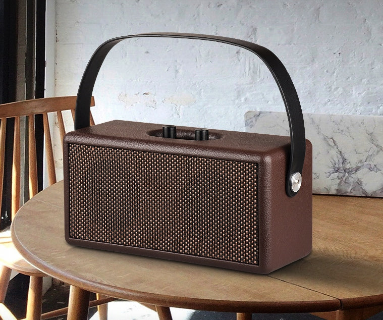 PORTABLE RETRO BLUETOOTH SPEAKER WIRELESS VINTAGE BROWN Manufacturer code RE-611