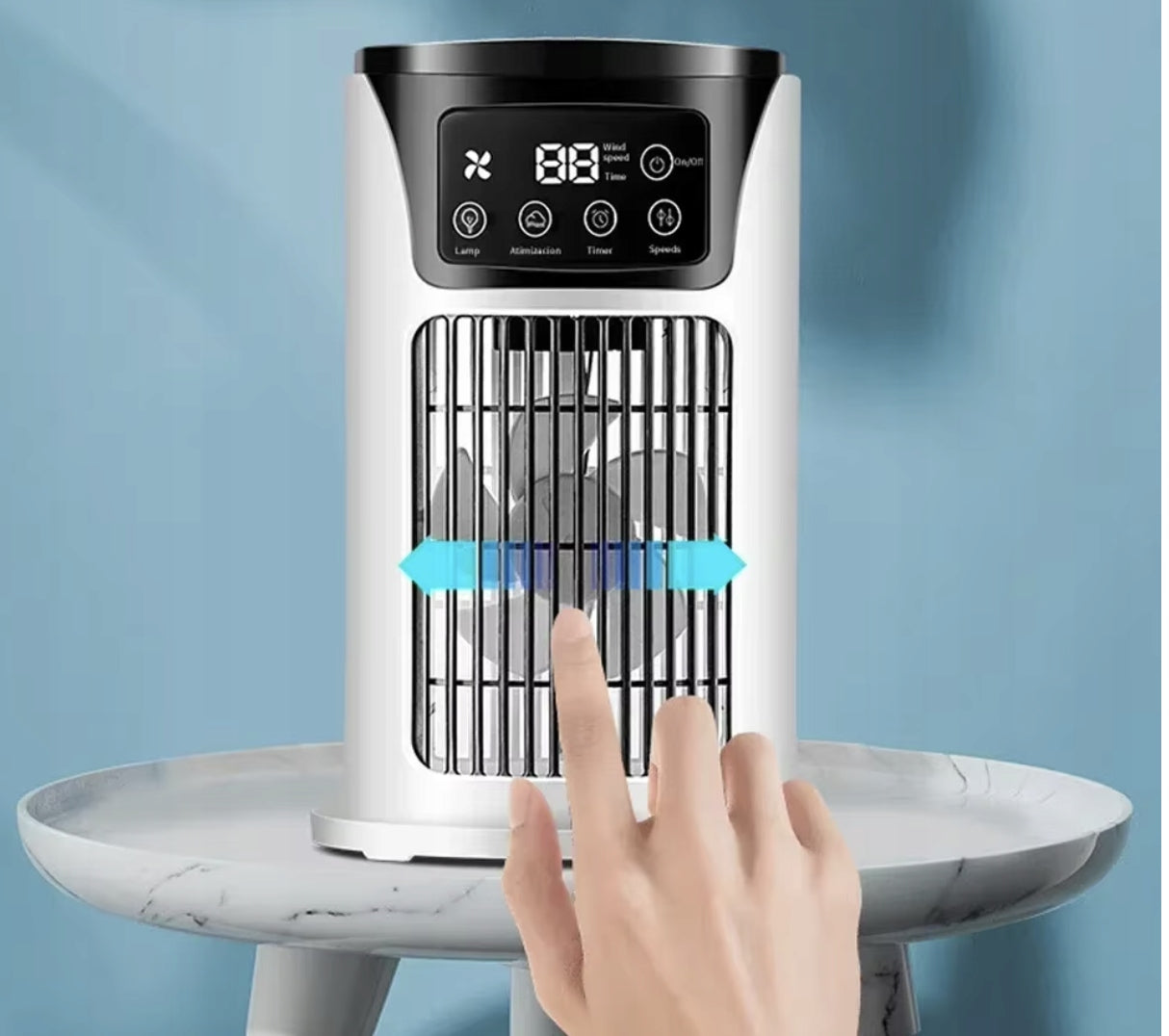 PORTABLE SMALL USB WATER AIR CONDITIONER FOR HOME FAN Dominant color white