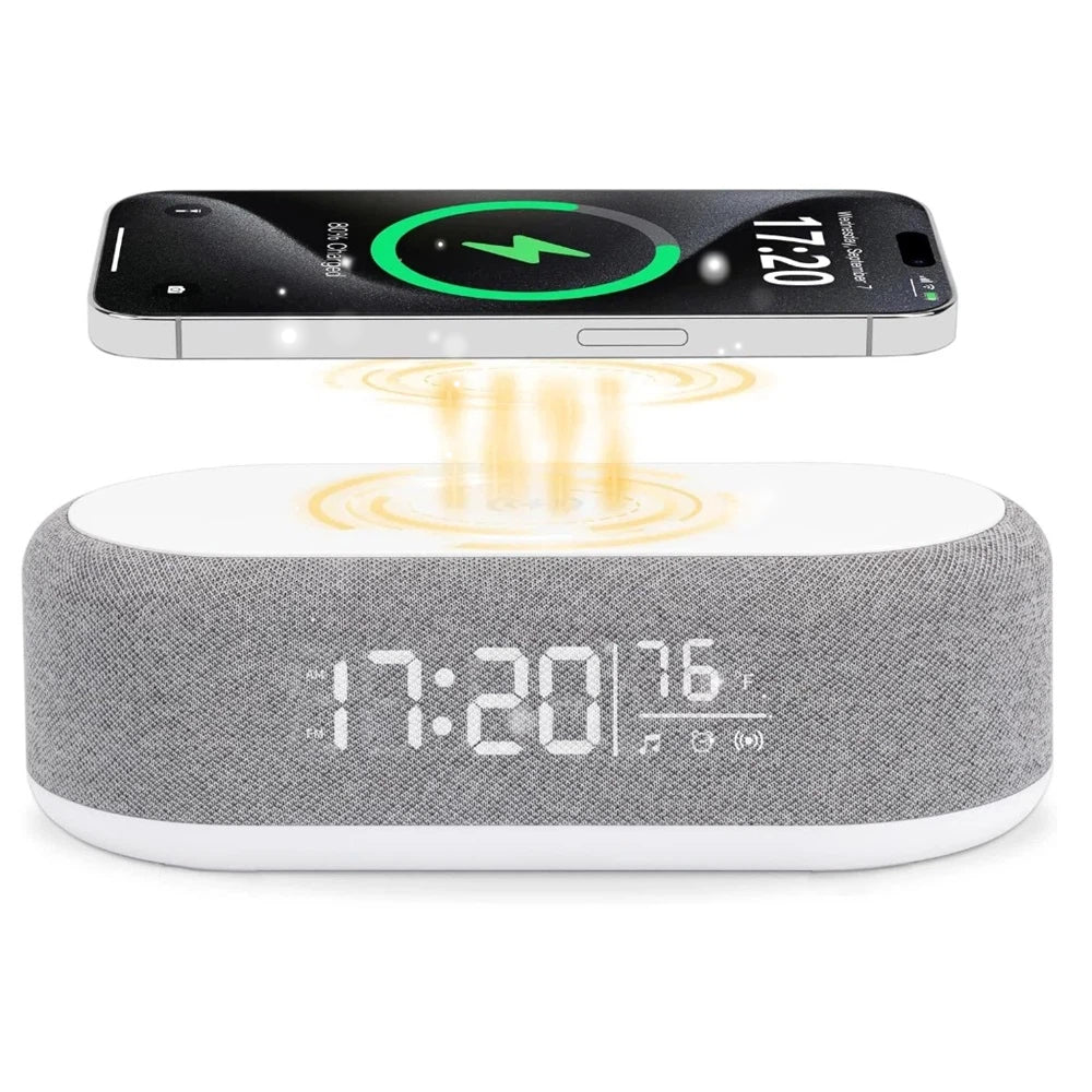 PORTABLE SPEAKER 15W BLUETOOTH WIRELESS CLOCK RGB LED NIGHT LIGHT Packaging status original