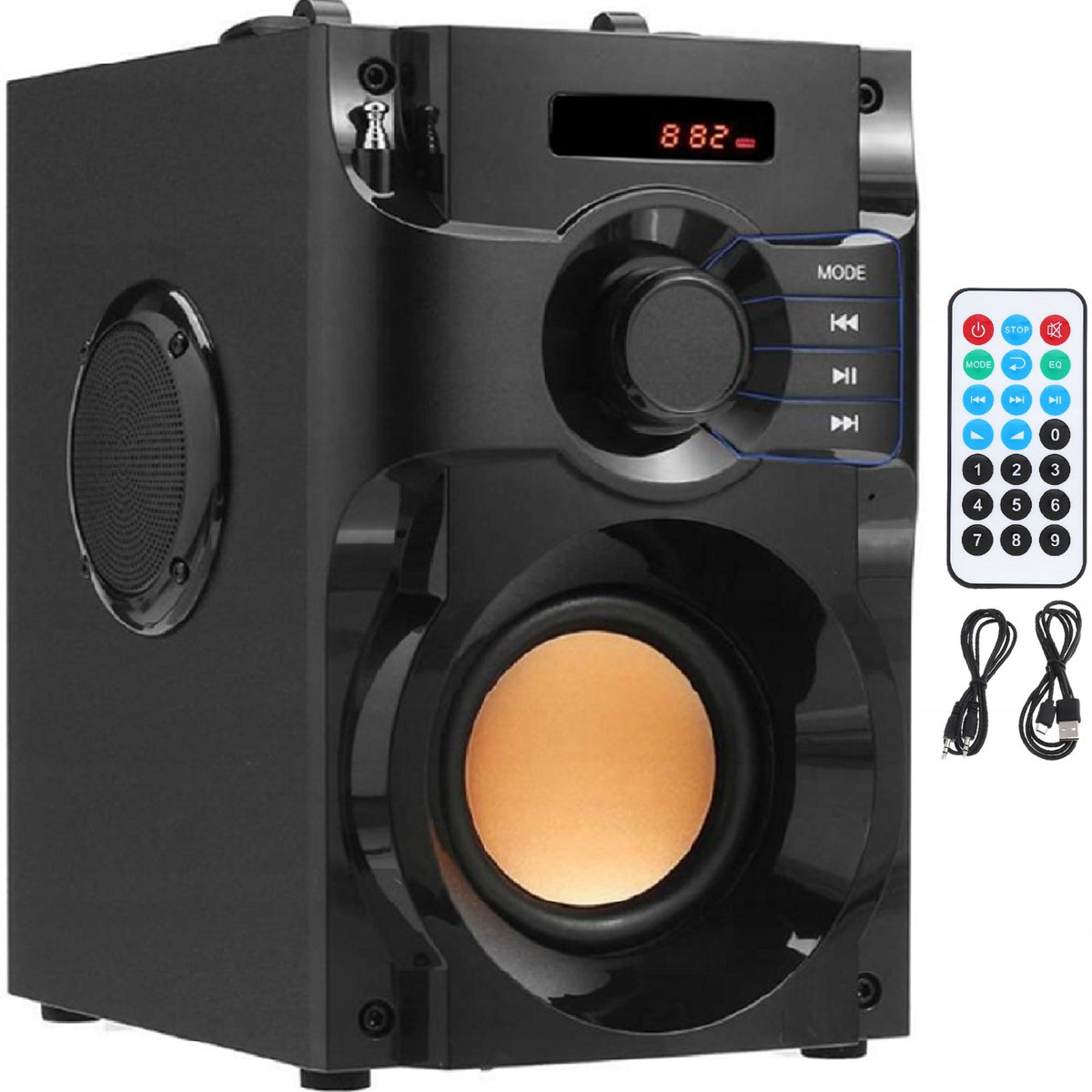 PORTABLE SPEAKER FORTRADE WIRELESS BOOMBOX BLACK USB MICROSD BASS Model other