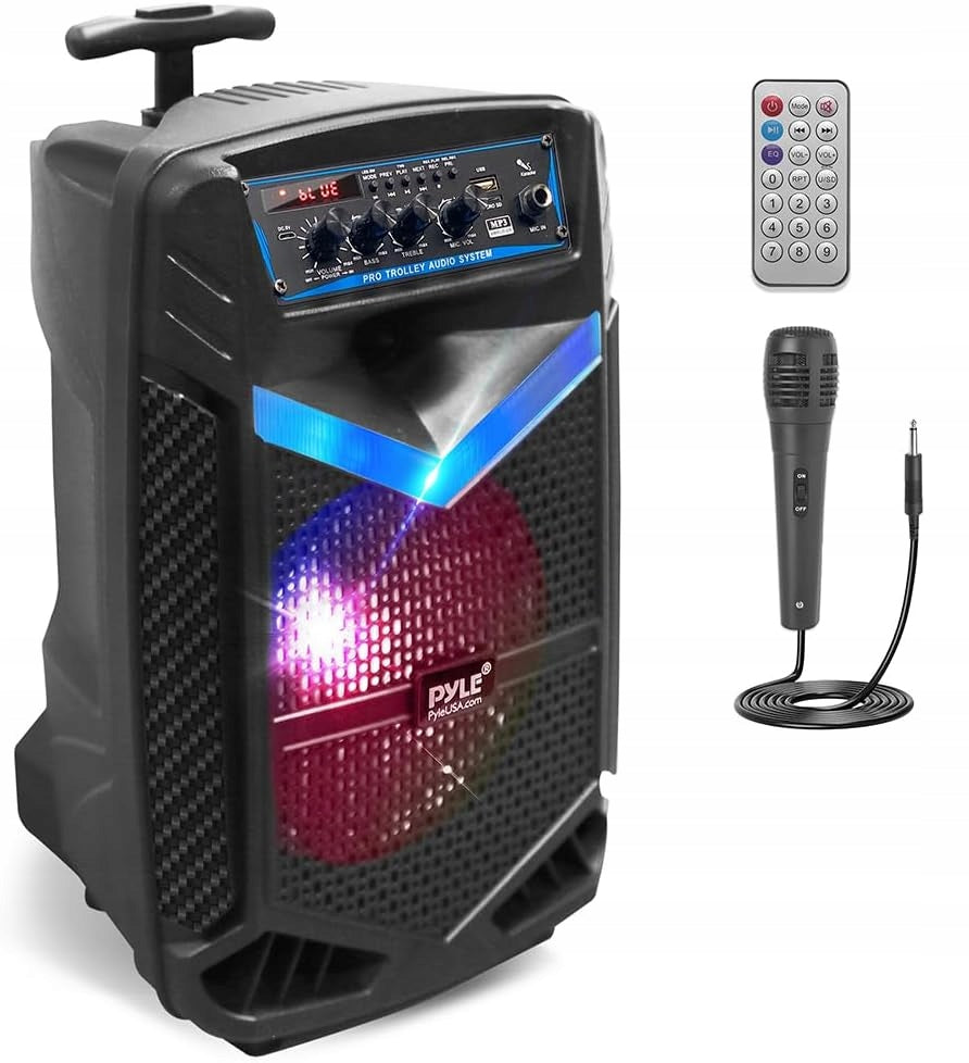 PORTABLE SPEAKER PYLE BLUETOOTH 400W LED SD AUX