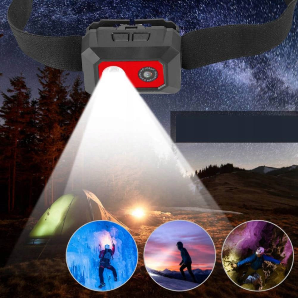 PORTABLE SPORTS CAMERA 1080P LED 3W HEAD MOUNTED RED Manufacturer code AF04436-01