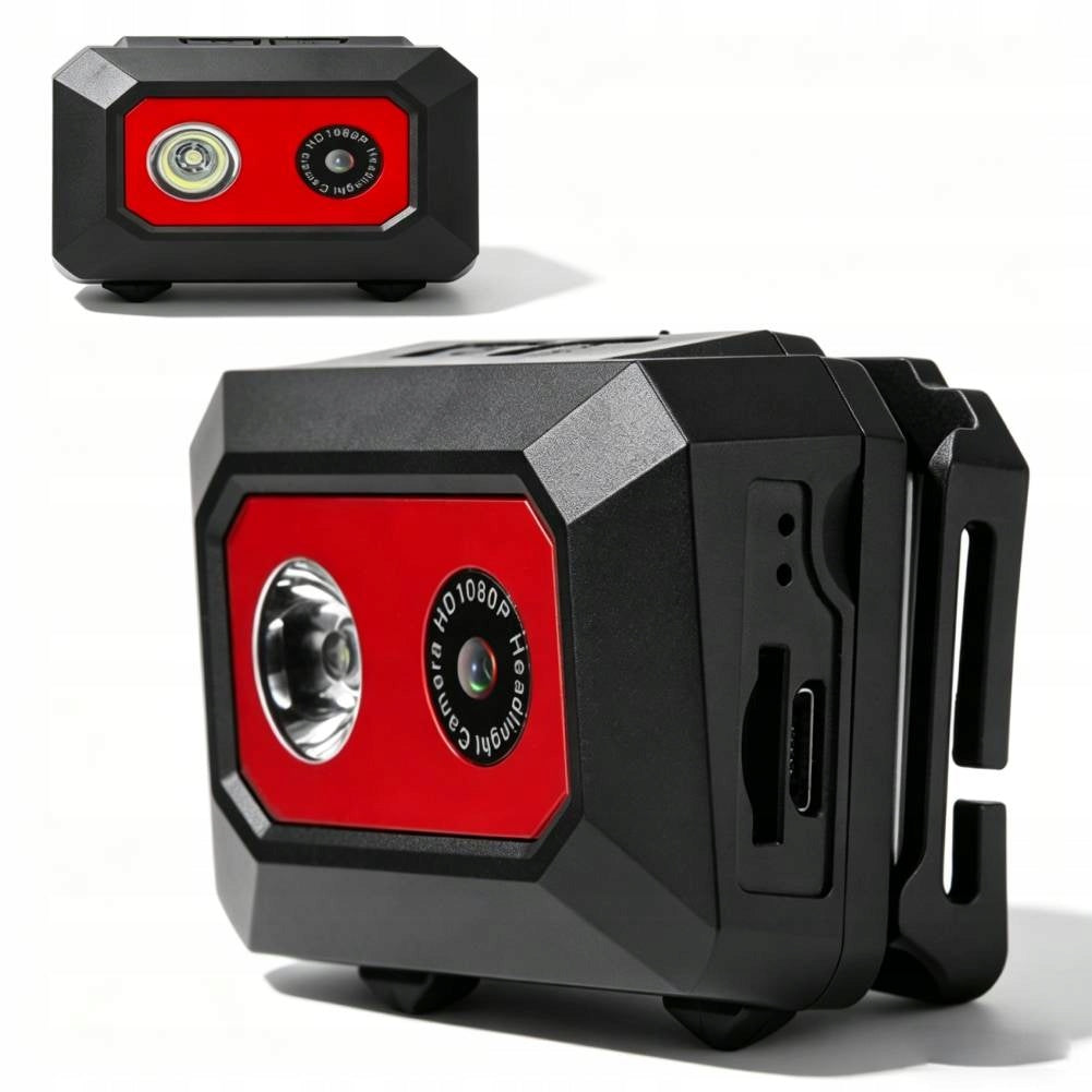 PORTABLE SPORTS CAMERA 1080P LED 3W HEAD MOUNTED RED