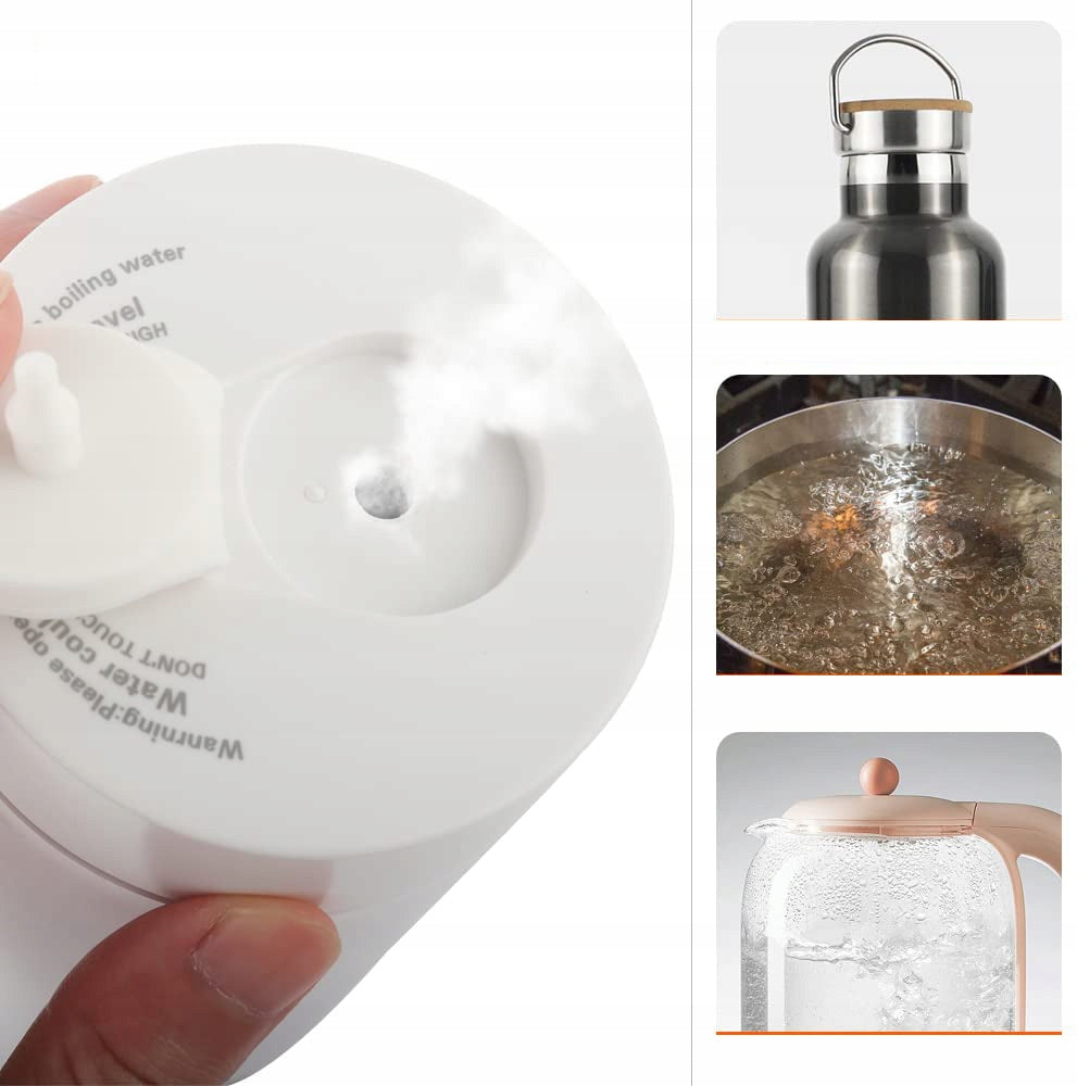 PORTABLE TRAVEL KETTLE , THERMOS, ELECTRIC KETTLE 400ML Model TERMOS ELEKTRYCZNY biały