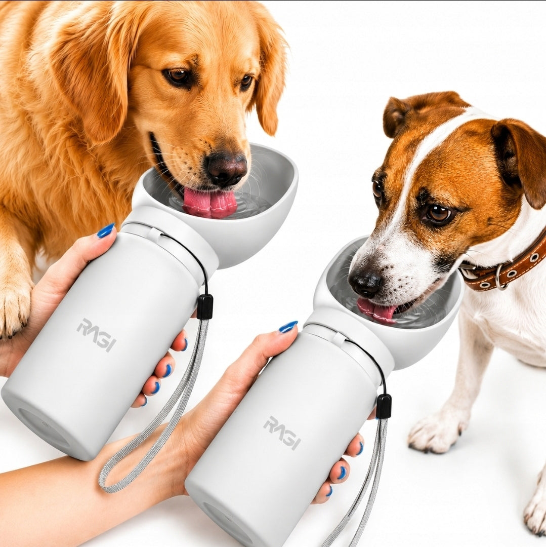 PORTABLE WATER BOTTLE FOR DOG WATER BOTTLE WITH BOWL DRINKER FOLDING 0,55 L