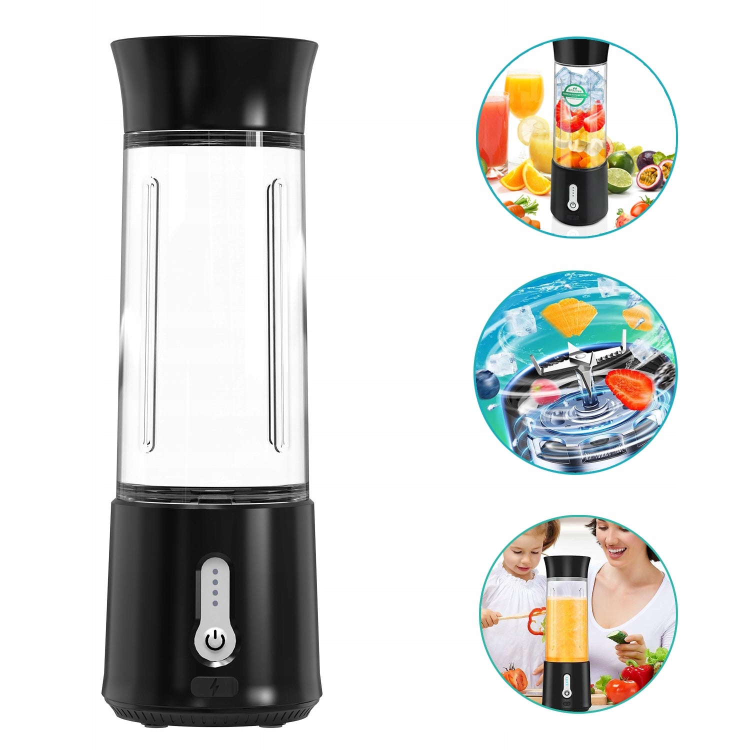 PORTABLE WIRELESS JUICE SQUEEZER WITH 6-POINT STEEL BLADES Brand no brand
