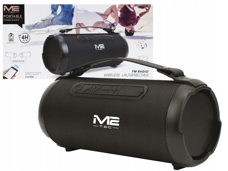 PORTABLE WIRELESS SPEAKER M2 TEC X22 RADIO SLOT MicroSD AUX 9,5W