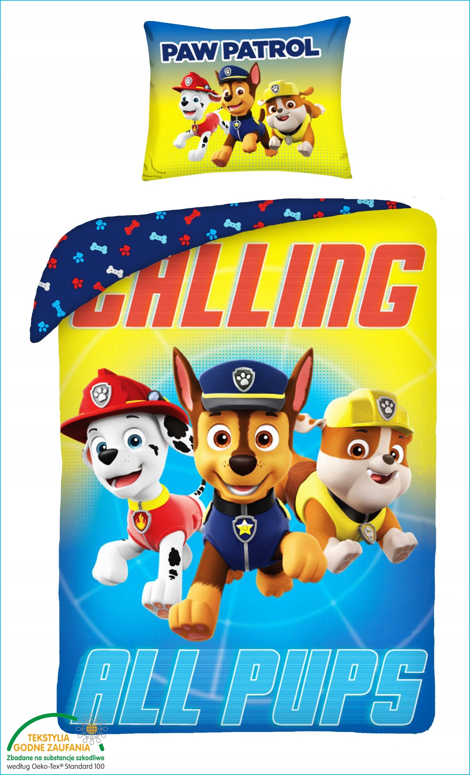 Vaikiškas patalynės komplektas Paw Patrol, 140x200, 2 dalių