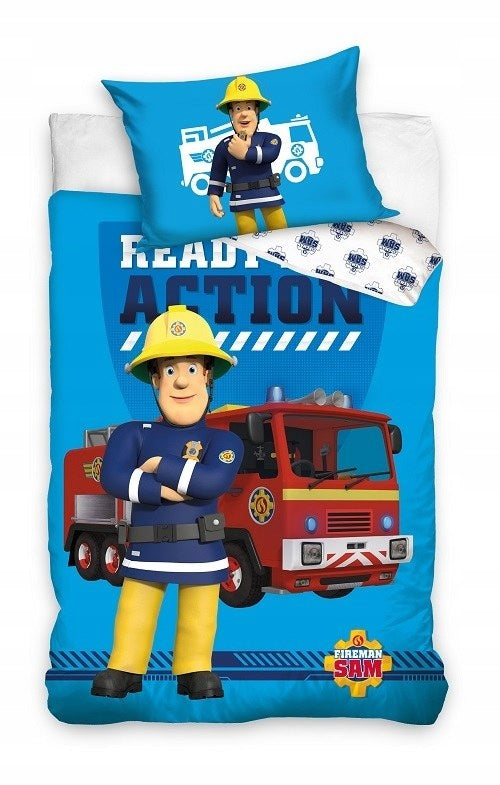 Kinderbettwäscheset Feuerwehrmann Sam 100x135cm, 2-teilig