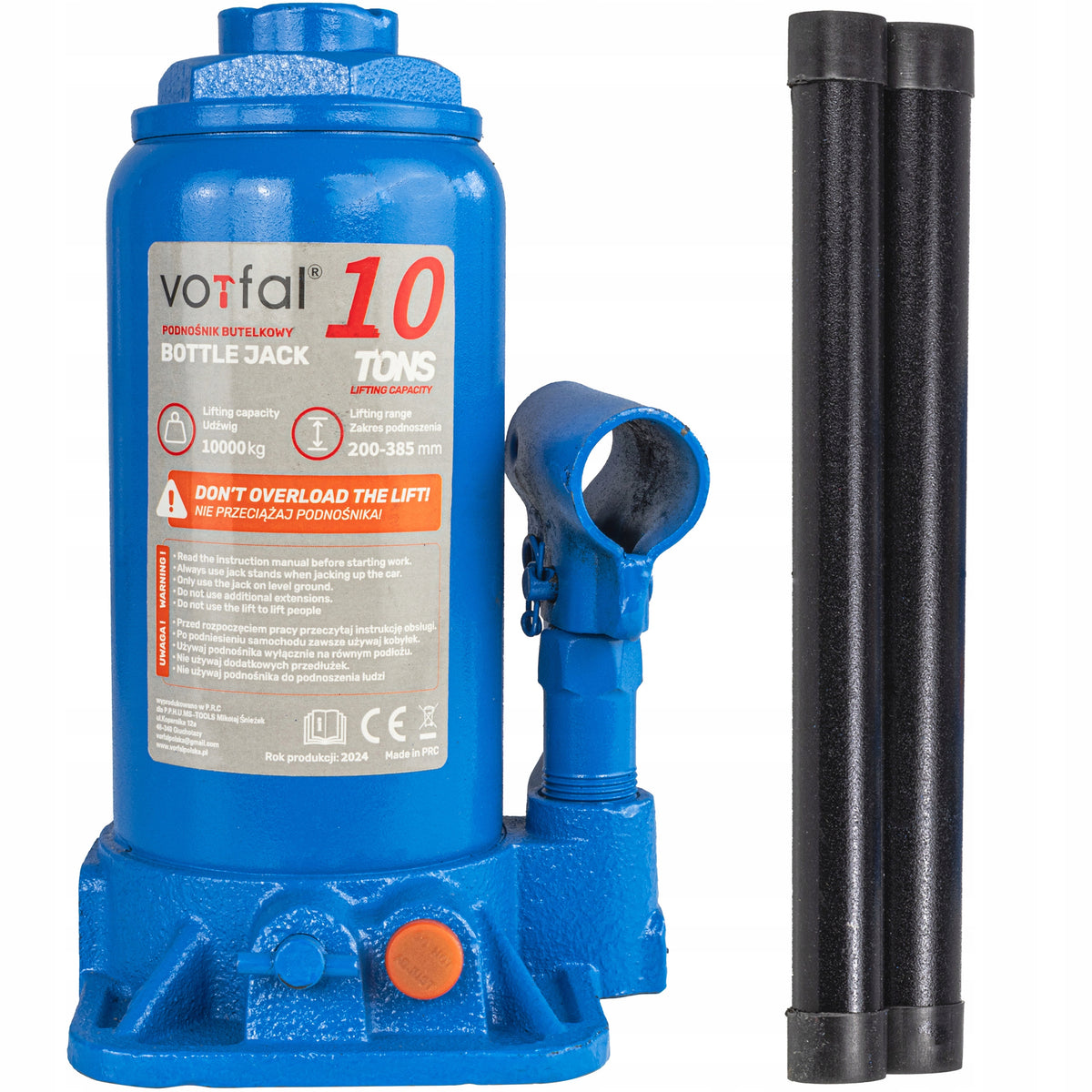 POST CAR LIFT, HYDRAULIC JACK, STRONG VALVE, 10 TONS