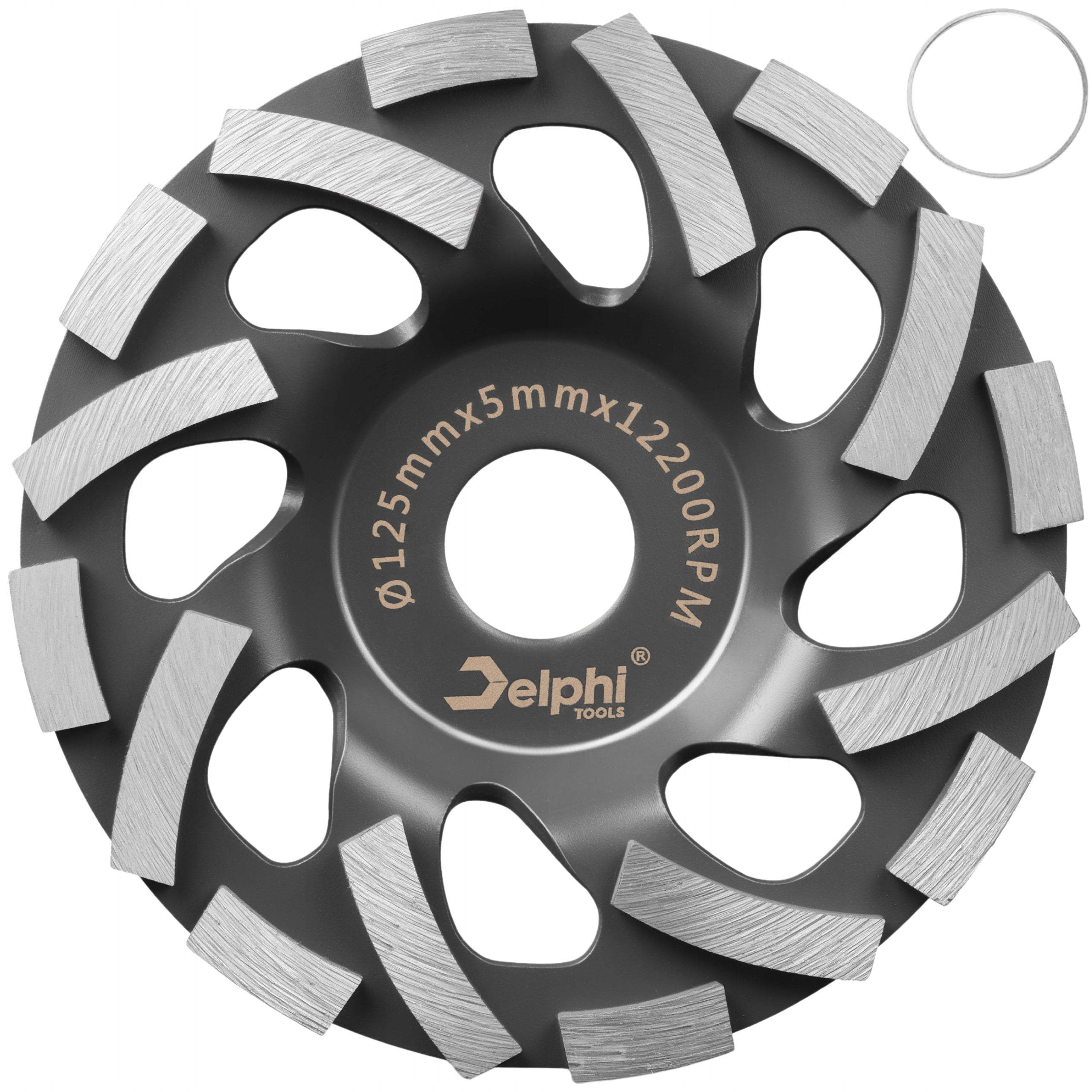 POT DISC 125 mm DIAMOND FOR GRINDING CONCRETE STONE 22,2 CUTTER