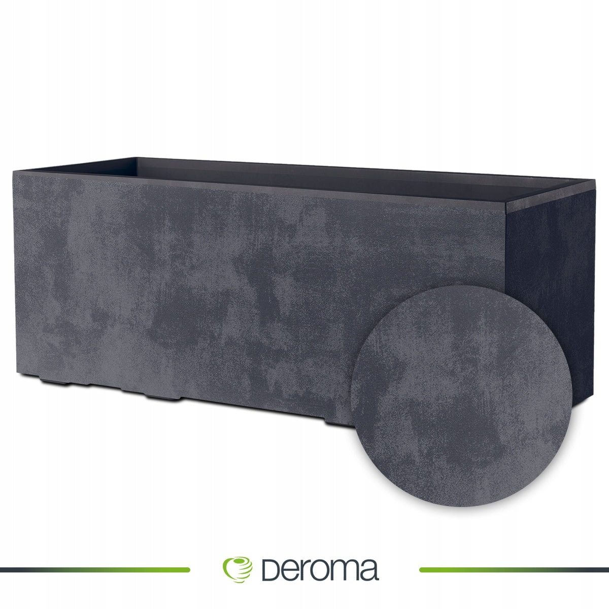 POT RECTANGULAR POT DEROMA CONCRETE EFFECT 59CM MILLENNIUM ANTHRACITE Manufacturer code 9DG24AZA