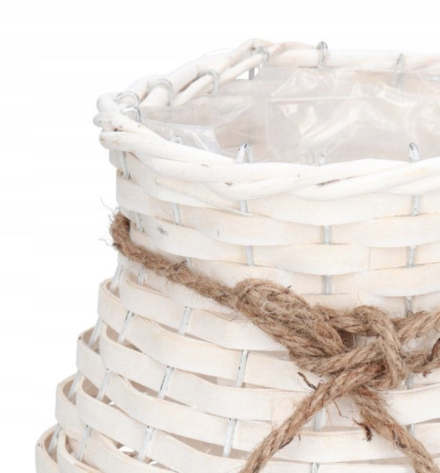 POT WICKER COVER LARGE WICKER WHITE Brand DEKO