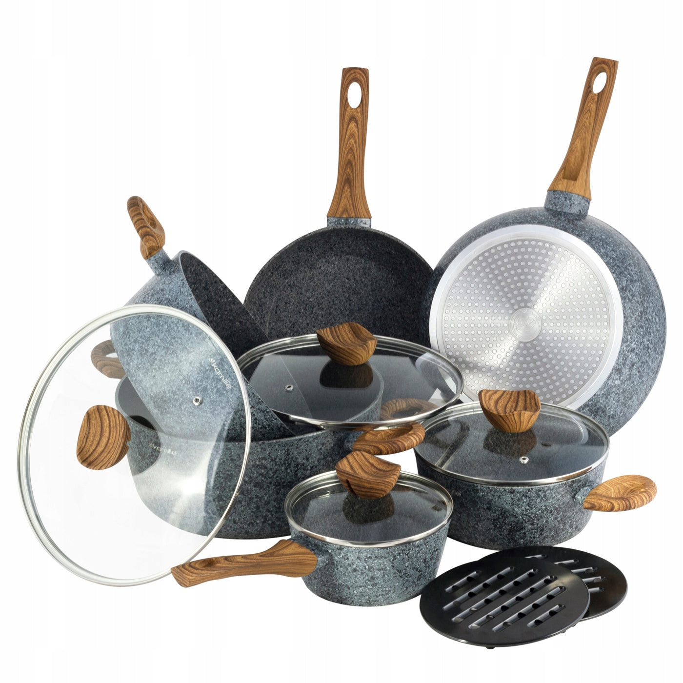 POTS SET OF POTS PANS GAS INDUCTION KAMILLE Packaging status original