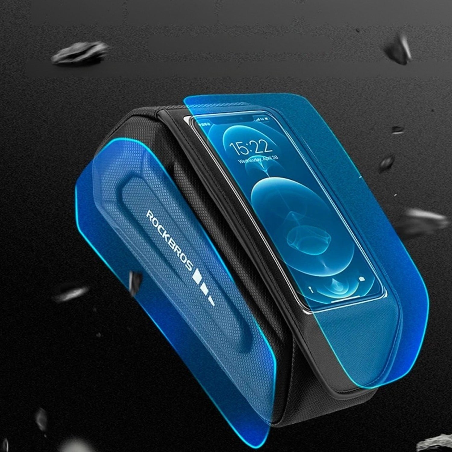 POUCH BICYCLE BAG WITH PHONE CASE 1,7l WATERPROOF FRAME ROCKBROS Brand Rockbros