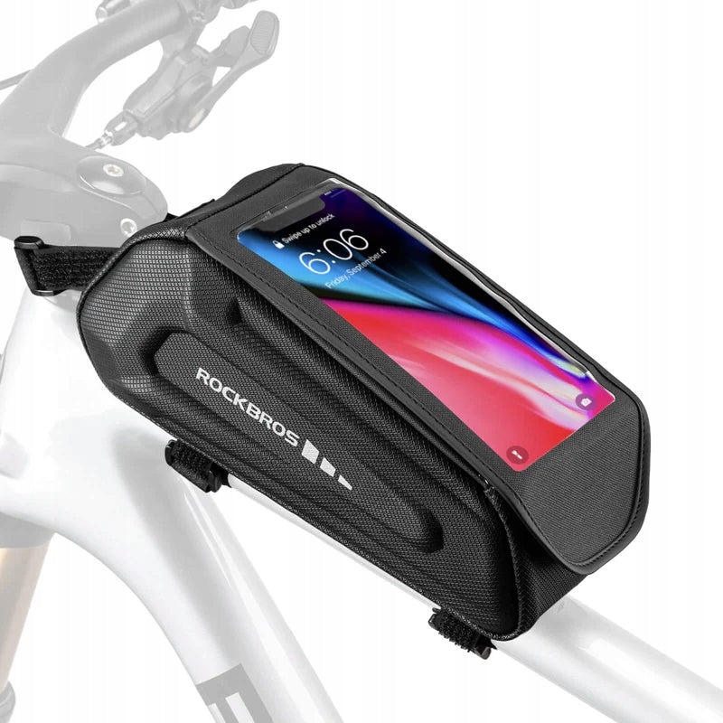 POUCH BICYCLE BAG WITH PHONE CASE 1,7l WATERPROOF FRAME ROCKBROS Kind front