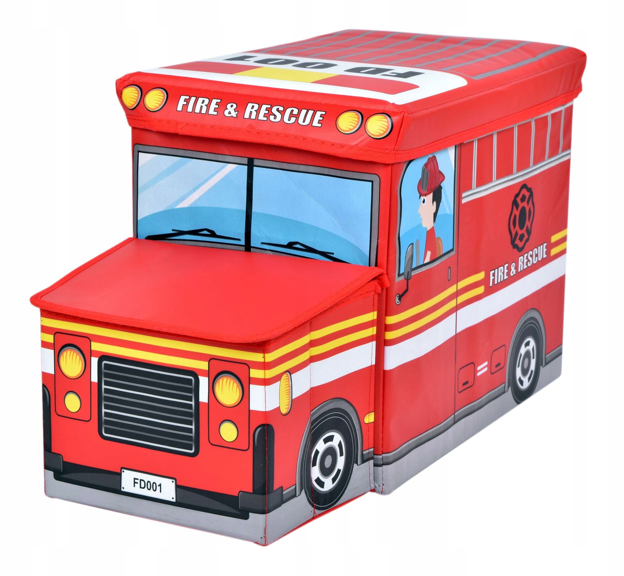 POUF FOR CHILDREN TOY BASKET FIRE BRIGADE AUTO CONTAINER SEAT TRUNK Manufacturer code 170722MG