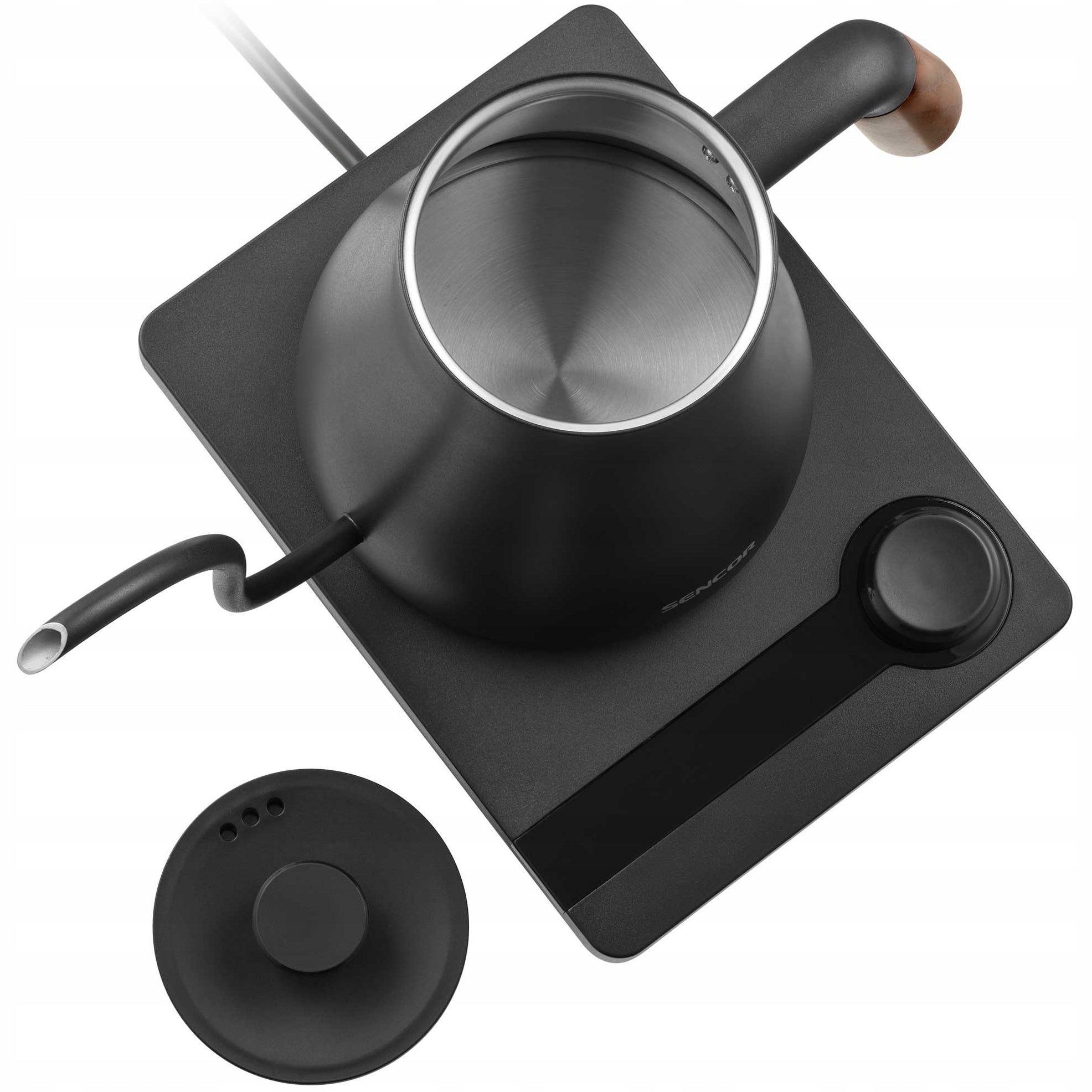 POUR OVER ELECTRIC KETTLE ADJUSTABLE FOR COFFEE SENCOR 1000W 0,6L WITH NECK Model SWK2828BK